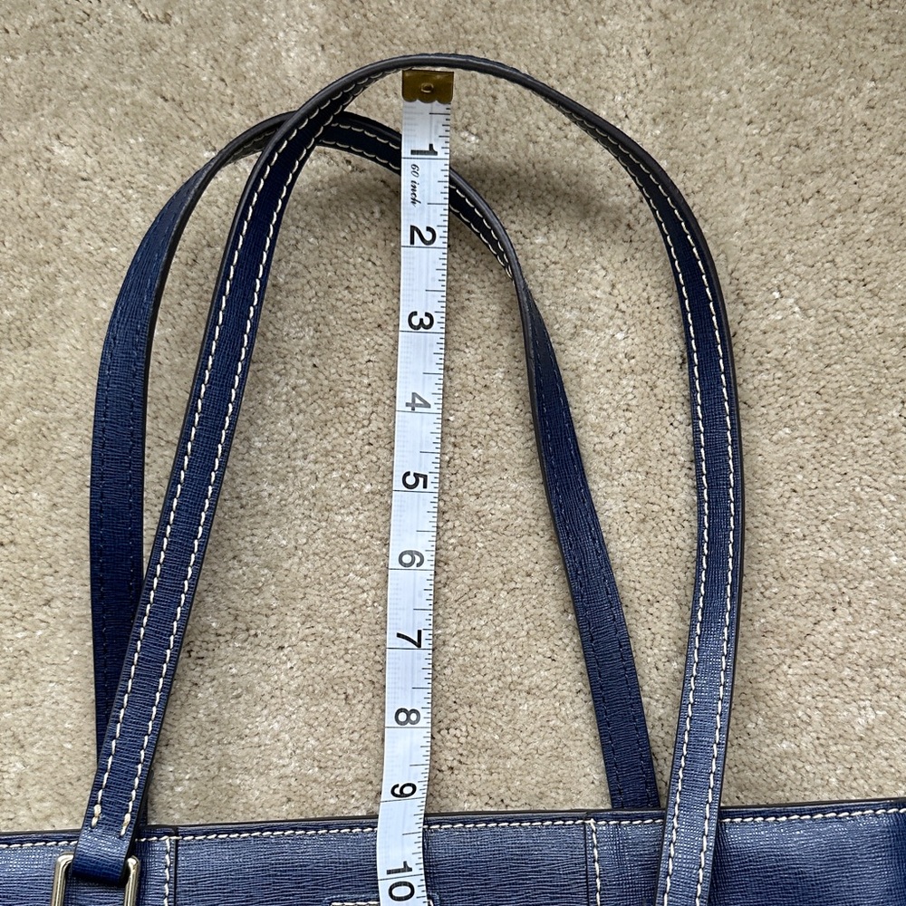 Dooney & Bourne Gorgeous Navy Blue Leather Tote Bag - Picture 10 of 10